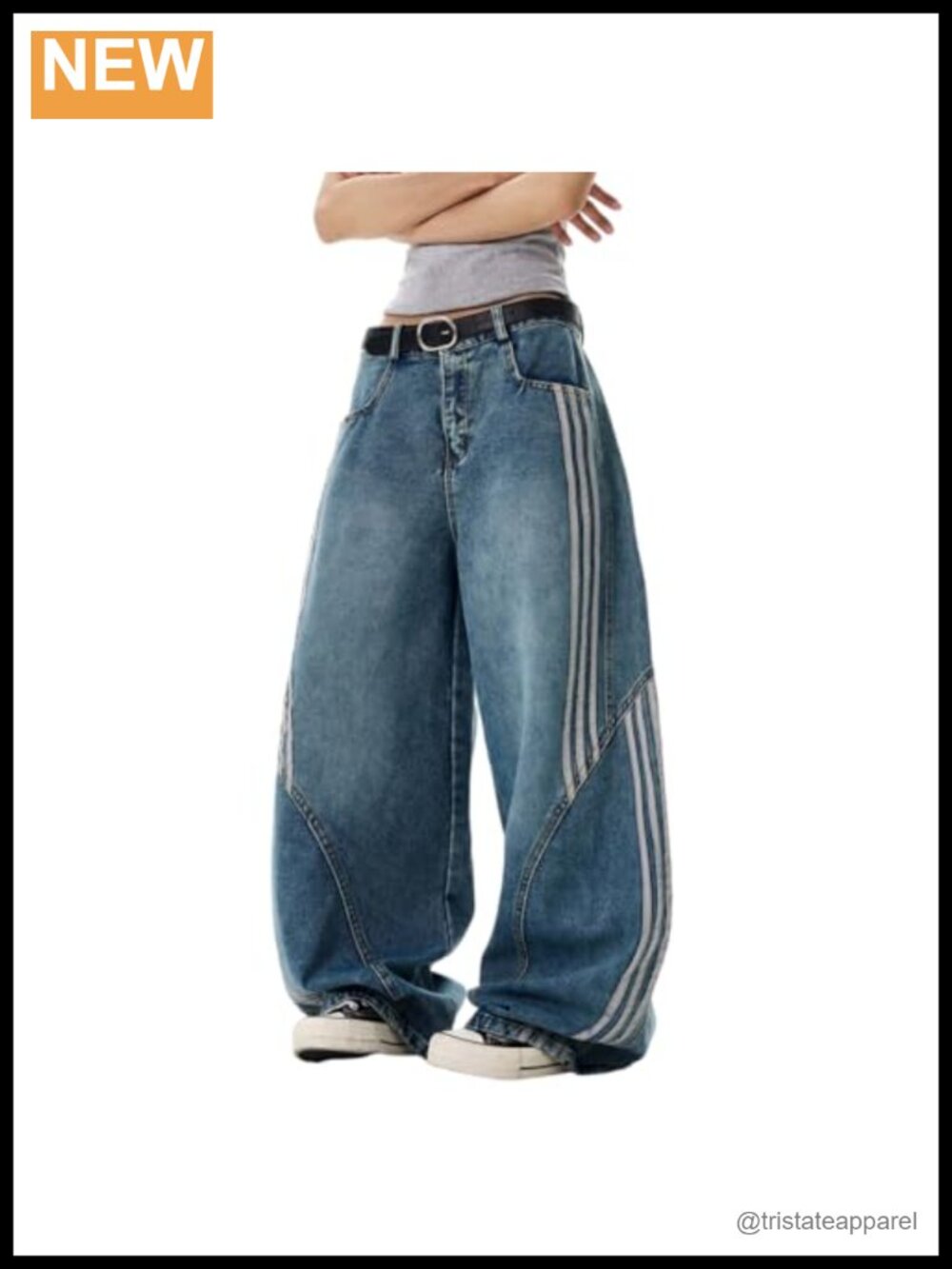 Barrel Jeans Women Baggy Wide Leg Y2K Streetwear Denim Pants